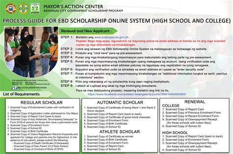 ebd scholarship renewal|Here is a poster containing the .